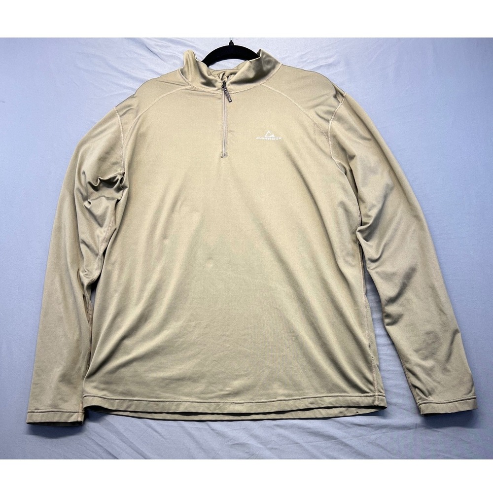 Paradox 1/4 Zip Pullover Men XL Green Fair Performance Hiking Activewear Top